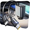 LISEN Retractable Car Charger, up to 69W w/ 3x USB-C, 1x USB-A $12.91 + Free Shipping w/ Prime or $35+ orders