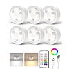 EZVALO 6-Pack Rechargeable RGB Puck Lights with Remote $16.19 + Free Shipping w/ Prime or $35+ orders