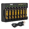 HW 8-Pack Rechargeable 3500mWh AA Batteries with Charger $14.84 + Free Shipping w/ Prime or $35+ orders