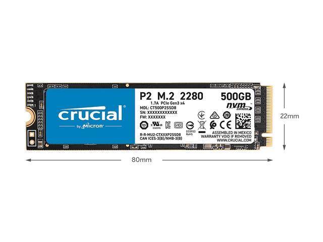Crucial P2 1TB 3D NAND NVMe PCIe M.2 SSD [Up to 2400 MB/s] for $94.49 w/ FS after Code