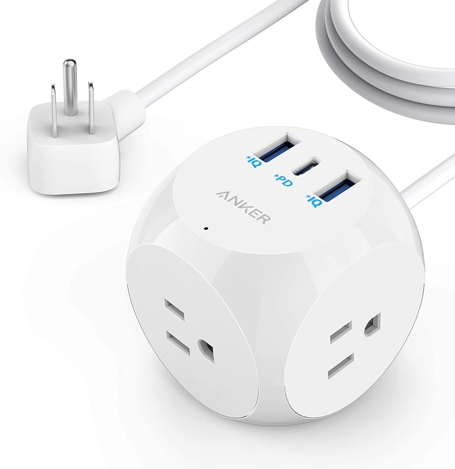 Save 45% OFF on Anker Power Strip with 30W Power Delivery USB C, 3 Outlets and 2 USB Charging Port $21.99