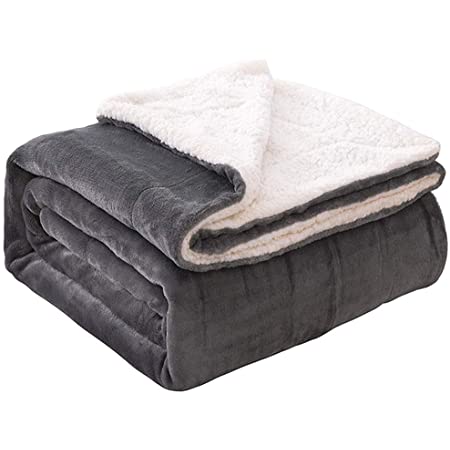 50" x 60" All Season Super Soft Sherpa Blanket 35% Off: $14.94