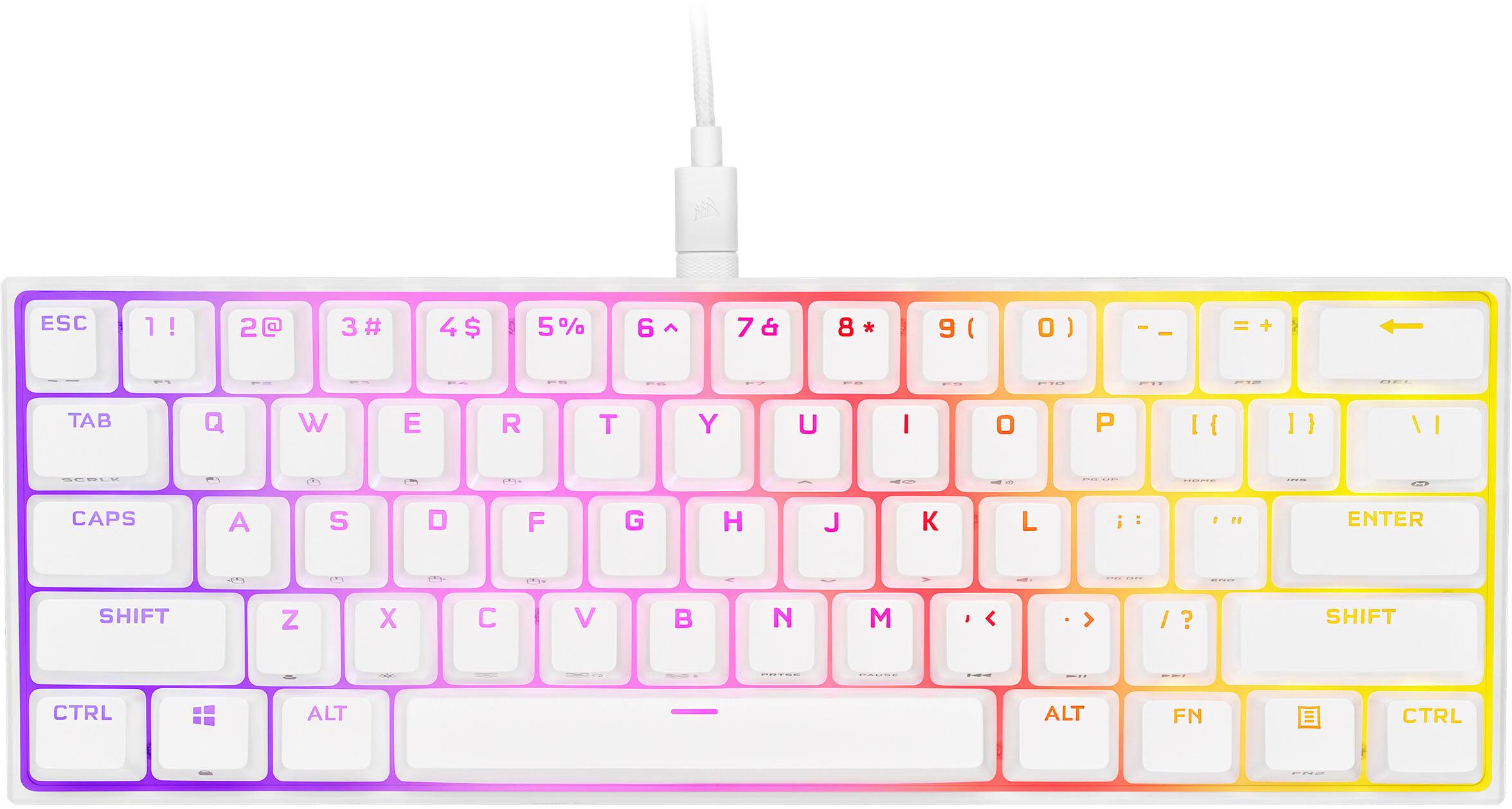 CORSAIR K65 RGB 60% Wired Mechanical Cherry MX Speed (White) $109.99 with FREE Corsair Sabre Pro Champion series mouse (Black)