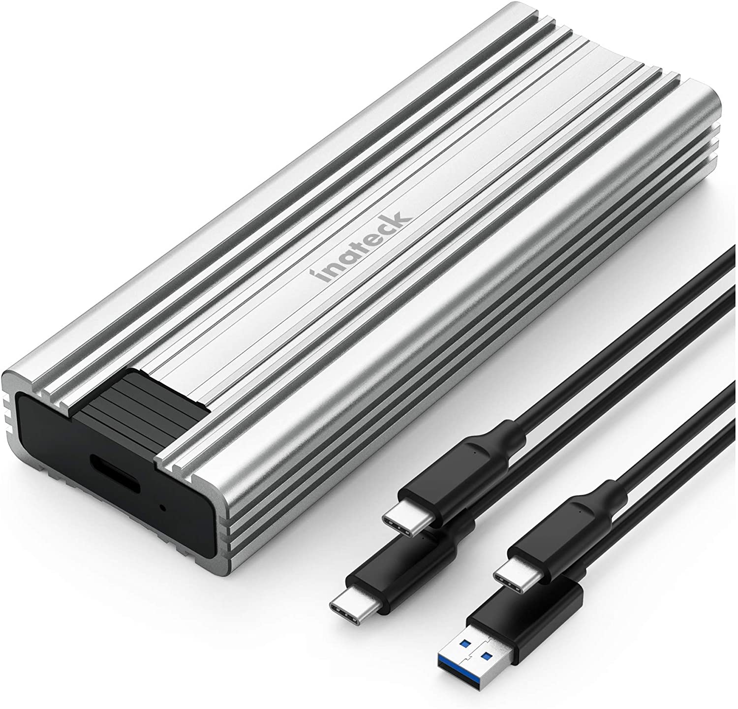 Inateck M.2 NVMe SSD Enclosure, USB 3.2 Gen 2, with 2 x Cable of Type A/Type C, $16.99, 35% Off