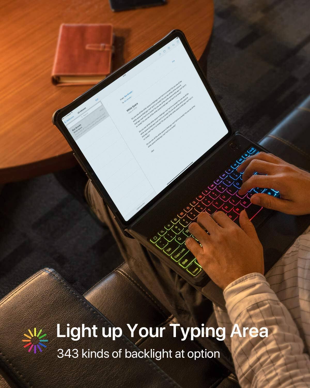 Inateck Keyboard for iPad/iPad Pro/iPad Air with Hundreds of Backlight