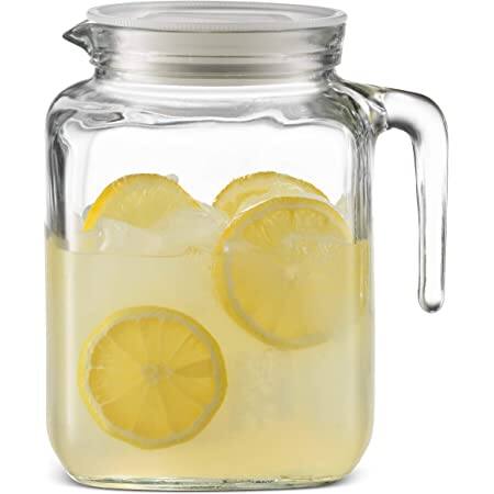 Bormioli Rocco Hermetic Seal Glass Pitcher With Lid and Spout [68 Ounce] for $12.74