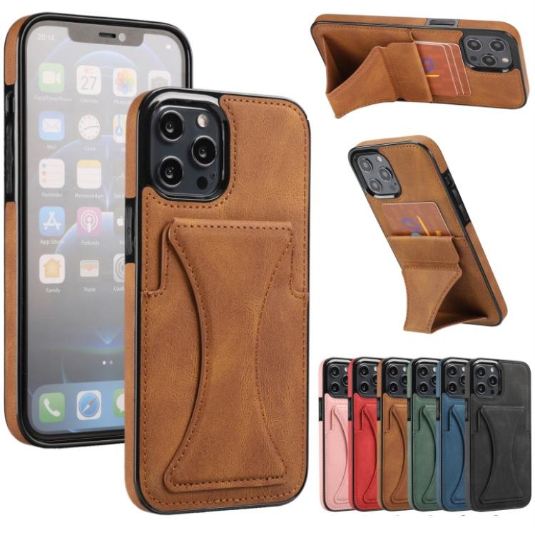 PU Leather iPhone Case for 13/12/11/XR/X, Phone Case with Card Holder and Kickstand $7.99 + Free Shipping