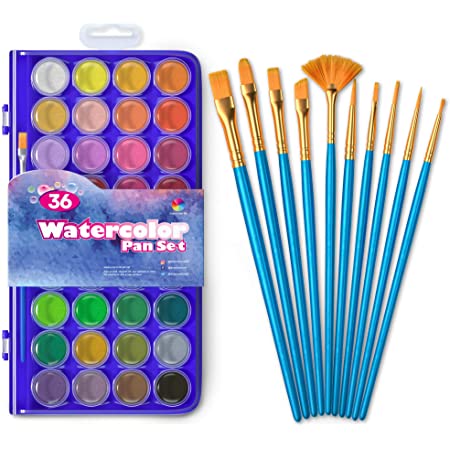 Smart Color Art 46 Pack Watercolor Paint Set $4.96 + Free shipping with Prime or $25+