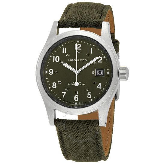 HAMILTON Khaki Field Mechanical Green Dial Men's Watch $314+Free Shipping