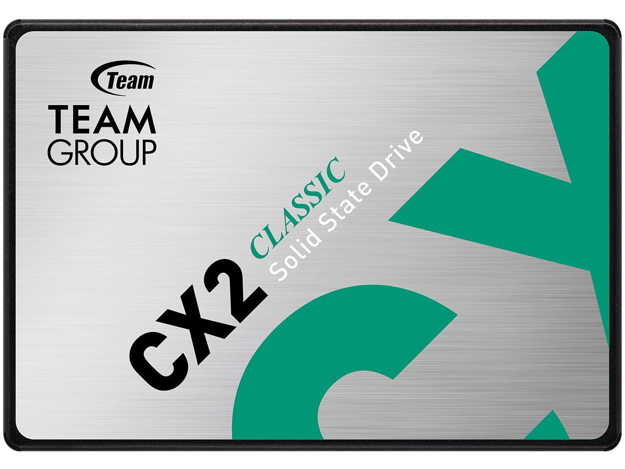 COMBO: Team Group CX2 2.5" 1TB SATA III 3D NAND Internal SSD and Team 32GB microSDHC UHS-I/U1 Class 10 Memory Card with Adapter $71.99