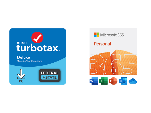 12-Month Microsoft 365 Personal (1 User) + TurboTax 2021 ...
