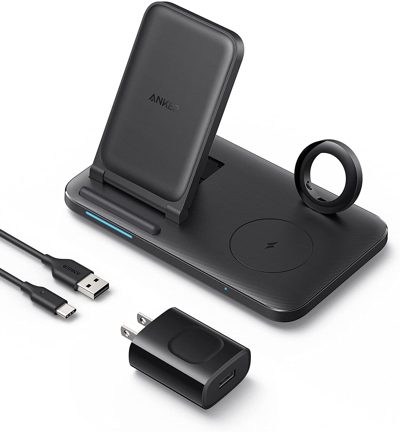Anker 335 Wireless Charger (3-in-1 Station), Compact and Convenient Charging Station +FS $27.99