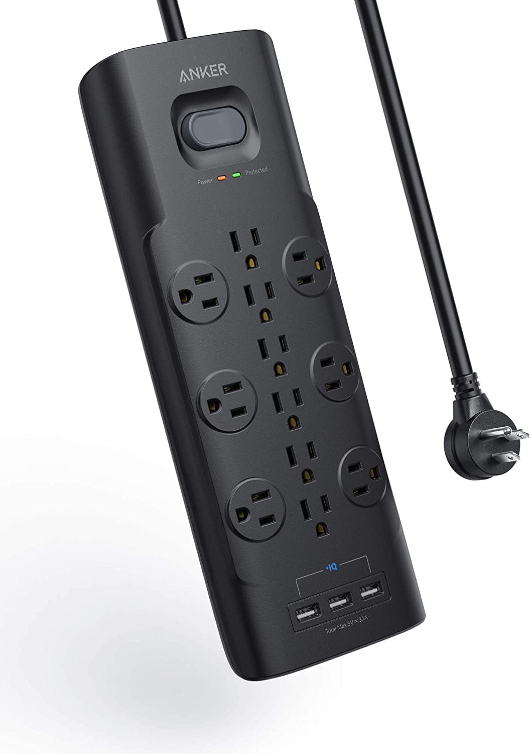 Anker 12 Outlets & 3 USB Ports Power Strip Surge Protector $20.99 +Free Prime Shipping