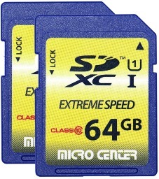Micro Center 2 Pack 64GB Full Size SDXC Card - U1 C10 Speed Class $11.89 + Free Shipping with Prime
