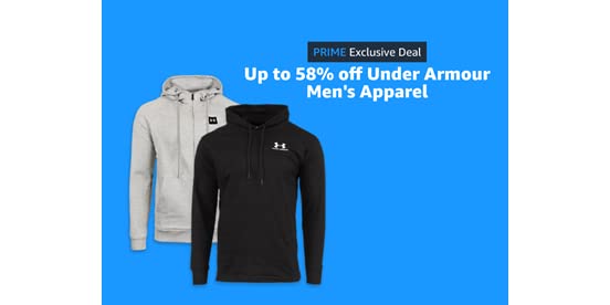 Prime Exclusive Deal: Up to 58% Off Under Armour Men's Apparel, $22.99 - $25.99 + Free Shipping w/ Prime