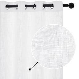 2-PK Deconovo Grommet Faux Linen Solid Sheer Curtains -$6.93~$13.65 + Free Shipping w/ Prime