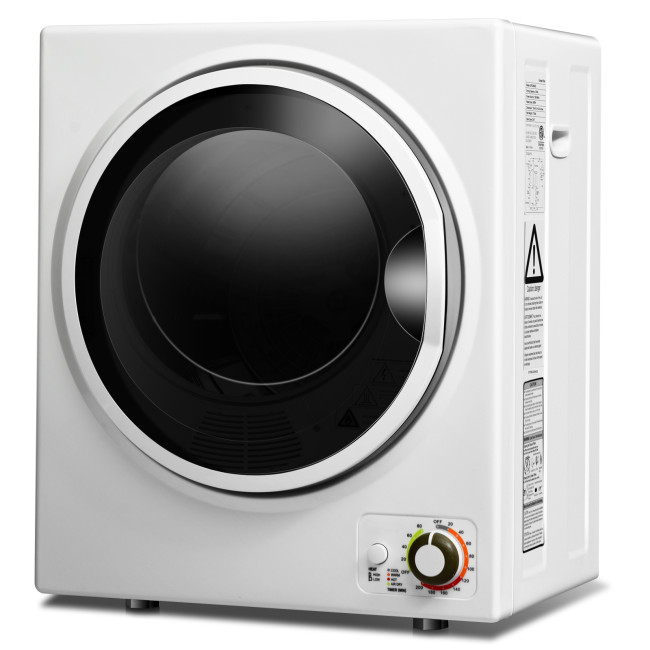 Costway Wall Mounted Stainless Steel Compact Electric Clothes Dryer
