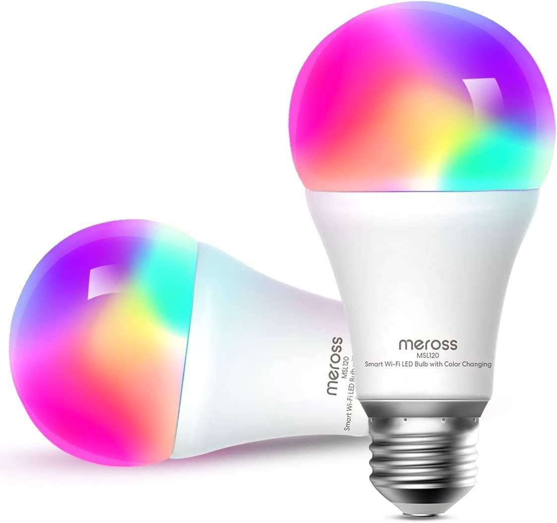 2 Pack Meross Smart Wi-Fi 9W A19 E26 RGBWW LED Light Bulbs $13.29 + Free Shipping w/ Prime or $25+ orders