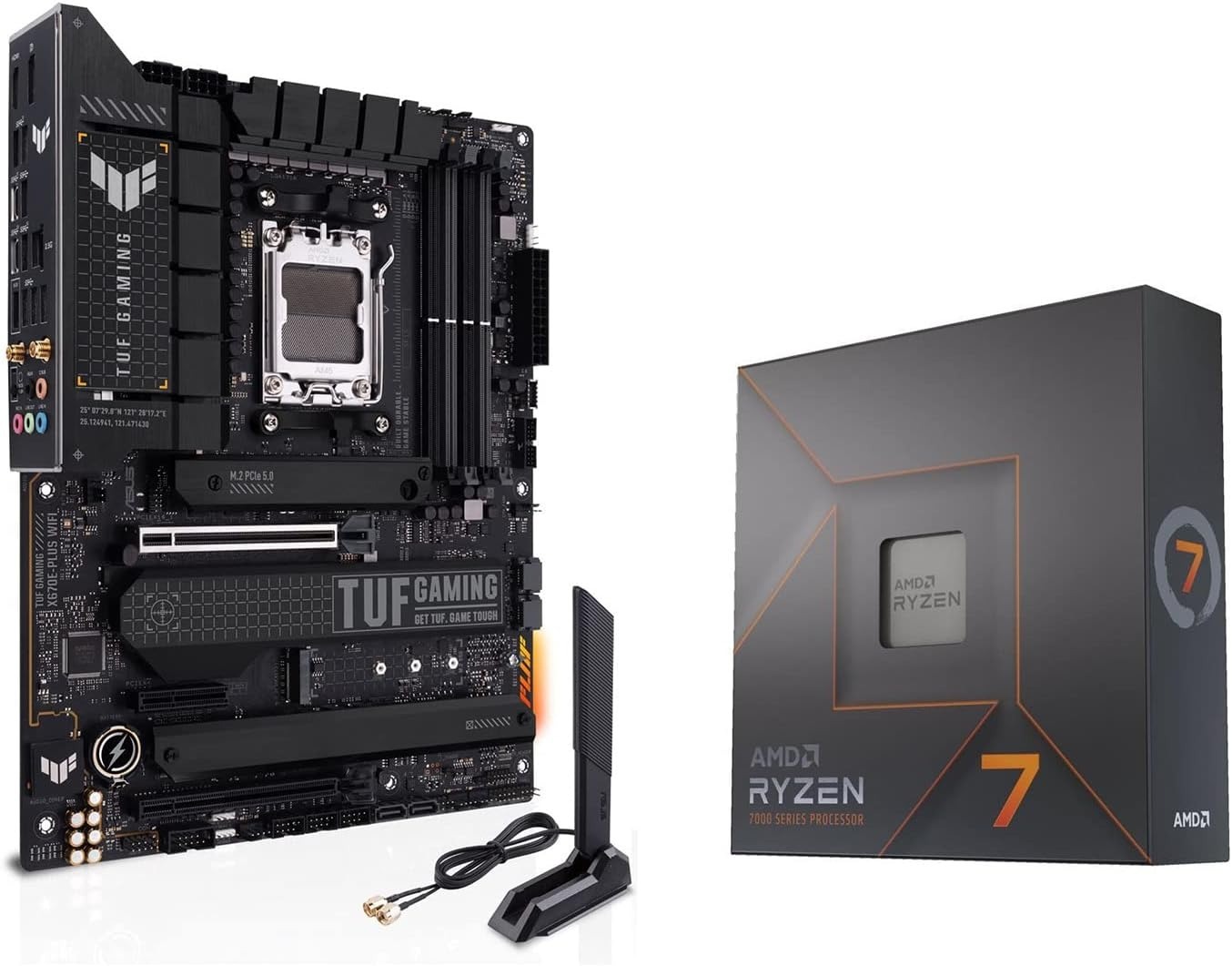 Micro Center Bundles: AMD Ryzen 7 7700X + ASUS TUF Gaming X670E-PLUS WiFi ATX Gaming Motherboard Bundle $620 & more + Free Shipping