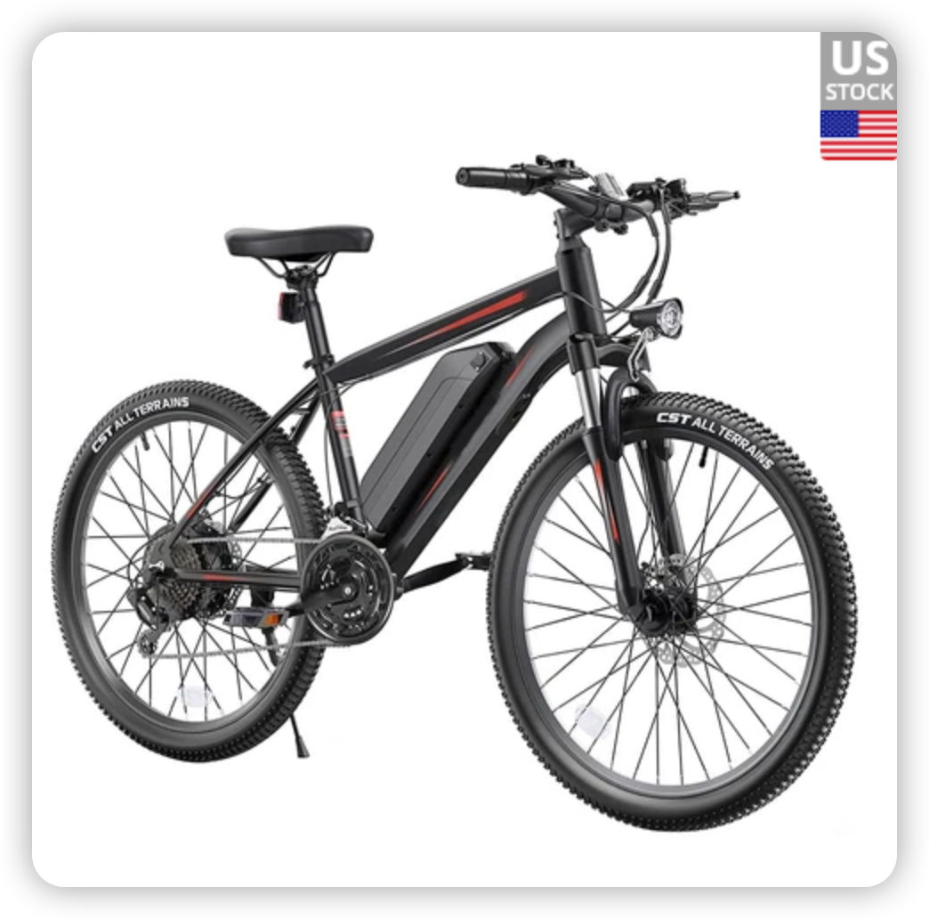 350W 36V K3 Electric Bike (Black & Red) $499 + Free Shipping