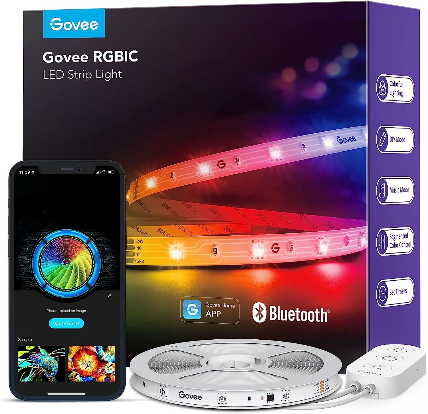 16.4' Govee RGBIC LED Bluetooth Strip Lights w/ App Control $12 + Free Shipping w/ Prime or $35+ orders