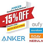 ANKER Certified Refurbished - Take an extra 15% off with Coupon: B2SCRSAVING