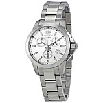 LONGINES Conquest Chronograph Silver Dial Unisex Watch $550 + Free Shipping