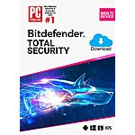 1-Year Bitdefender Total Security 2024 (5 Devices, Digital Download) $15 &amp; More