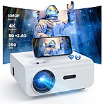 Groview 1080P 5G Wifi/Bluetooth Projector w/ 100&quot; Projector Screen $70 + Free Shipping
