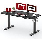 63&quot; x 24&quot; SANODESK Electric Standing Desk w/ Splice Board, Black Frame/Black Top $128.99 + Free Shipping