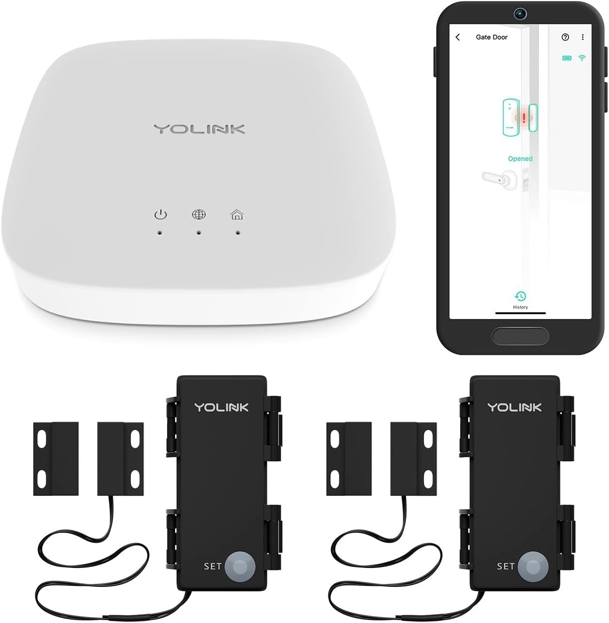 YoLink 2-Pack Outdoor Contact Door Sensor & Hub Starter Kit $39.20 + Free Shipping
