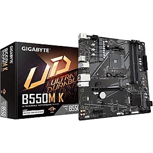 Gigabyte B550M K Micro ATX AM4 Motherboard $79.99 + Free Shipping