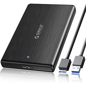 ORICO 2.5" SATA External Hard Drive Enclosure (USB 3.0, Up to 6TB) $5.36 + Free Shipping w/ Prime or $35+ orders