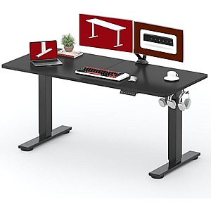 63" x 24" SANODESK Electric Standing Desk w/ Splice Board, Black Frame/Black Top $128.99 + Free Shipping