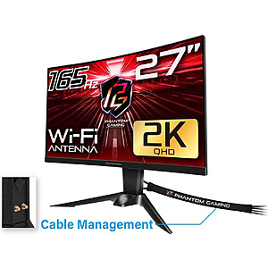 27" ASRock Phantom QHD 2560 x 1440 (2K) 165Hz Curved Monitor w/ FreeSync Premium $137.77 + Free Shipping