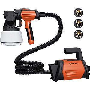 Prime Members: Tilswall Electric 800W HVLP Spray Paint Gun with 1300ml Container (Orange) $53.99 + Free Shipping