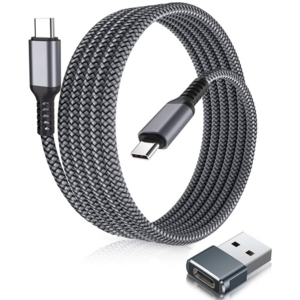 10' Elebase 100W USB C to C Cable (Gray) + USB 2.0 Adapter $5.99 + Free Shipping w/ Prime or $35+ orders