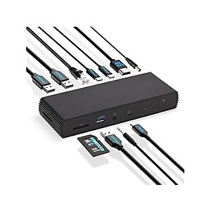 Amazon Basics Thunderbolt4/USB4 Pro Docking Station (Black) .99 + Free Shipping w/ Prime