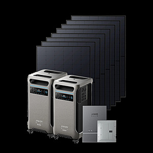 2× Anker SOLIX F3800 Plus Power Station + Home Power Panel + 8× 440W Rigid Solar Panel $8358.10 + Free Shipping