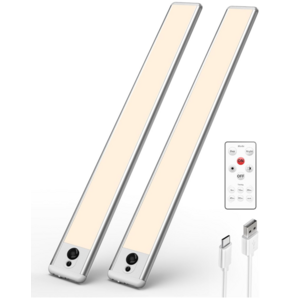 2-Pack EZVALO 14.5" Rechargeable Under Cabinet Motion Lights (Warm White, 3500K) $13.50 