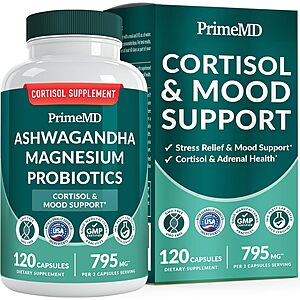 120-ct PrimeMD 5-in-1 Cortisol Supplement w/ Ashwagandha $9.95