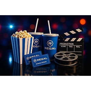 Regal Cinemas: 2x Premiere Movie Tickets: 2 Small Drinks + Small Popcorn Voucher from $31.80