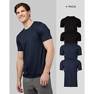 4-Pack 32 Degrees Men's Cool Classic Crew T-shirt or V-Neck (Various Colors) + Free S&H on +