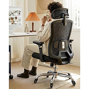 HUANUO Ergonomic Office Chair w/ 6D Armrests & Adjustable Seat Depth (Matte Black) $89.99 + Free Shipping