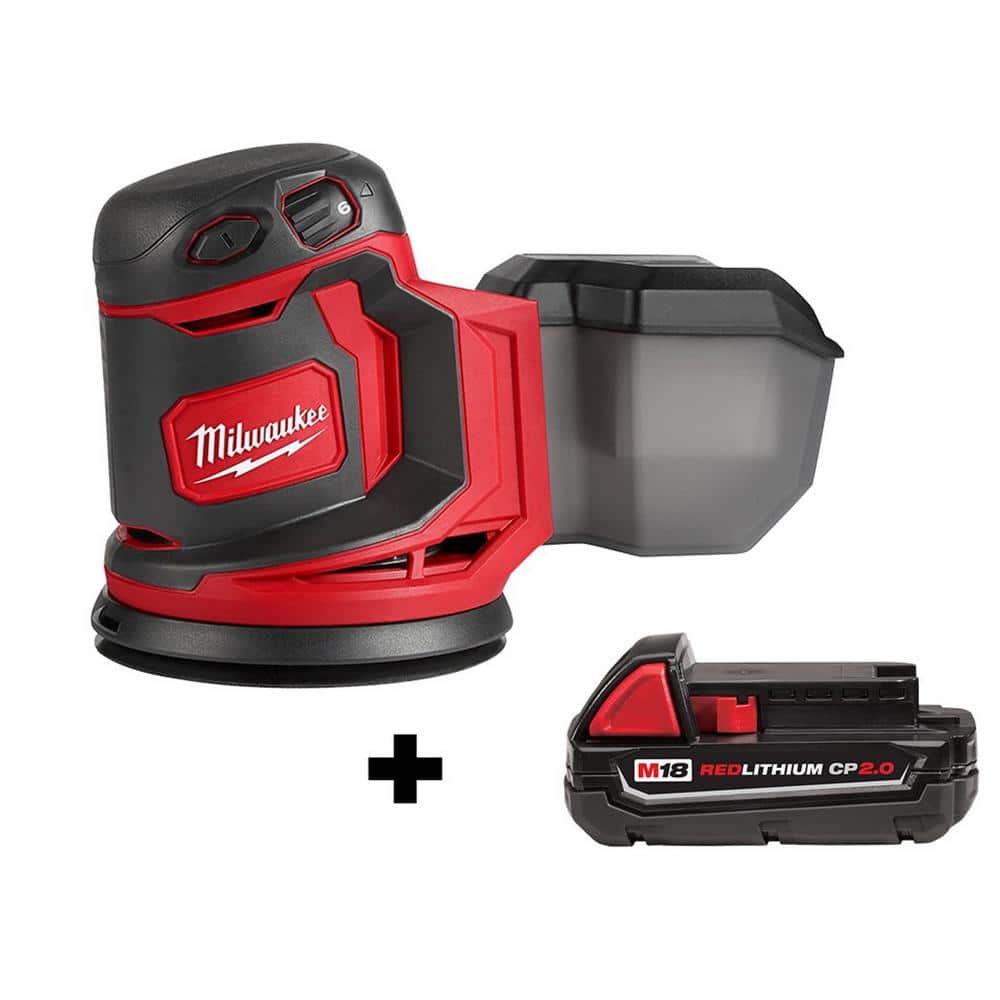 M18 18V Lithium-Ion Cordless 5 in. Random Orbit Sander plus free 2.0 Ah Compact Battery $129 at Home Depot