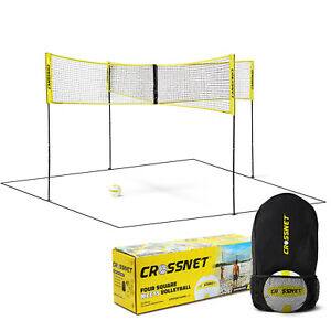 CROSSNET Four Square Volleyball Net and Game Set with Carrying Backpack & Ball + FS $118.99