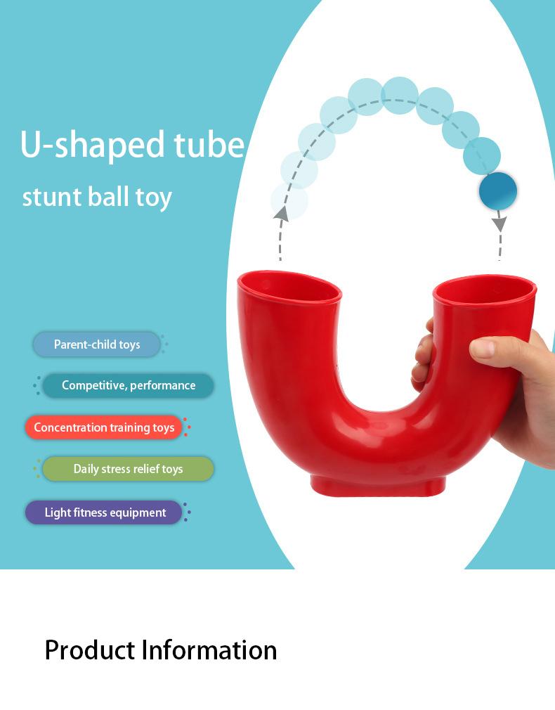 U-Shaped Tube Stunt Ball Toy for Stress Relief and Hand-eye Coordination (with 2 Balls) $14.99 + Free Shipping