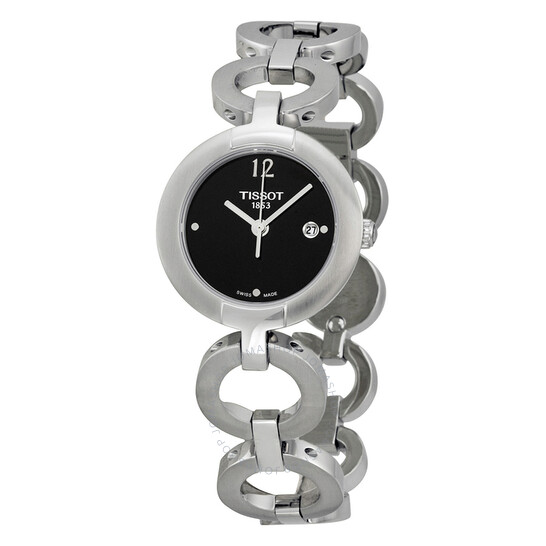 TISSOT Pinky Black Dial Stainless Steel Ladies Watch $115+Free Shipping