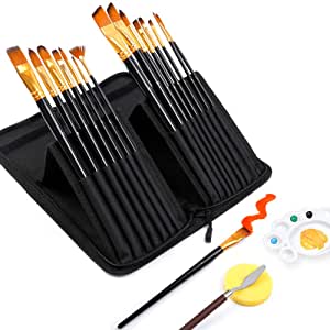 Shuttle Art 18 Pack Paint Brushes Set $11.39 + Free shipping with Prime or $25+