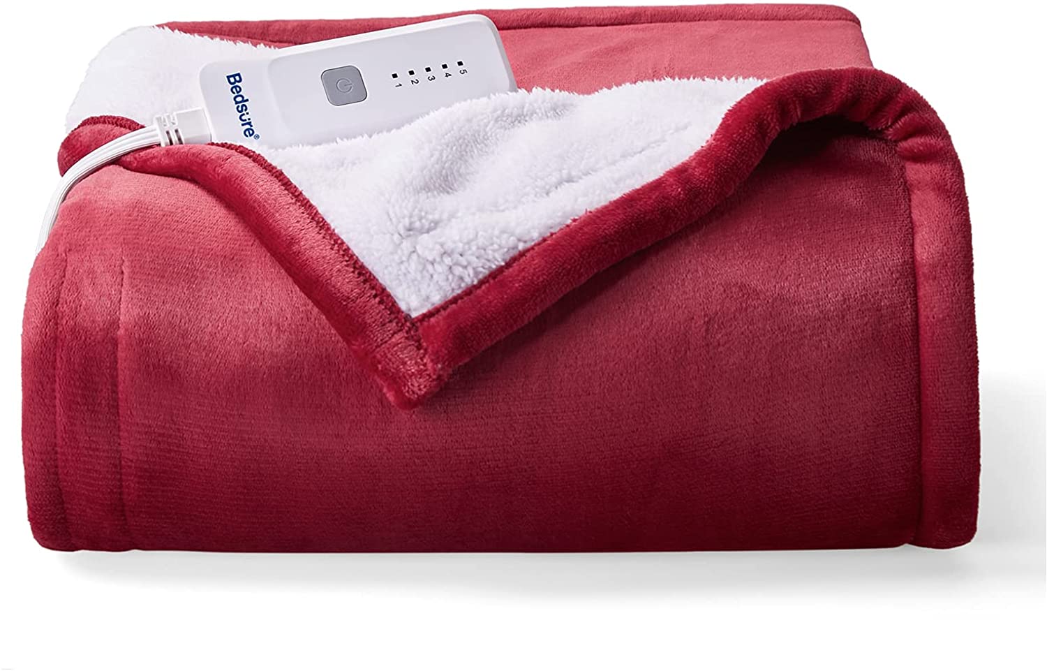 Bedsure Soft Electric Heated Blanket With 5 Heat Settings (50*60Inch-Red) $32.49 + Free Shipping with Prime